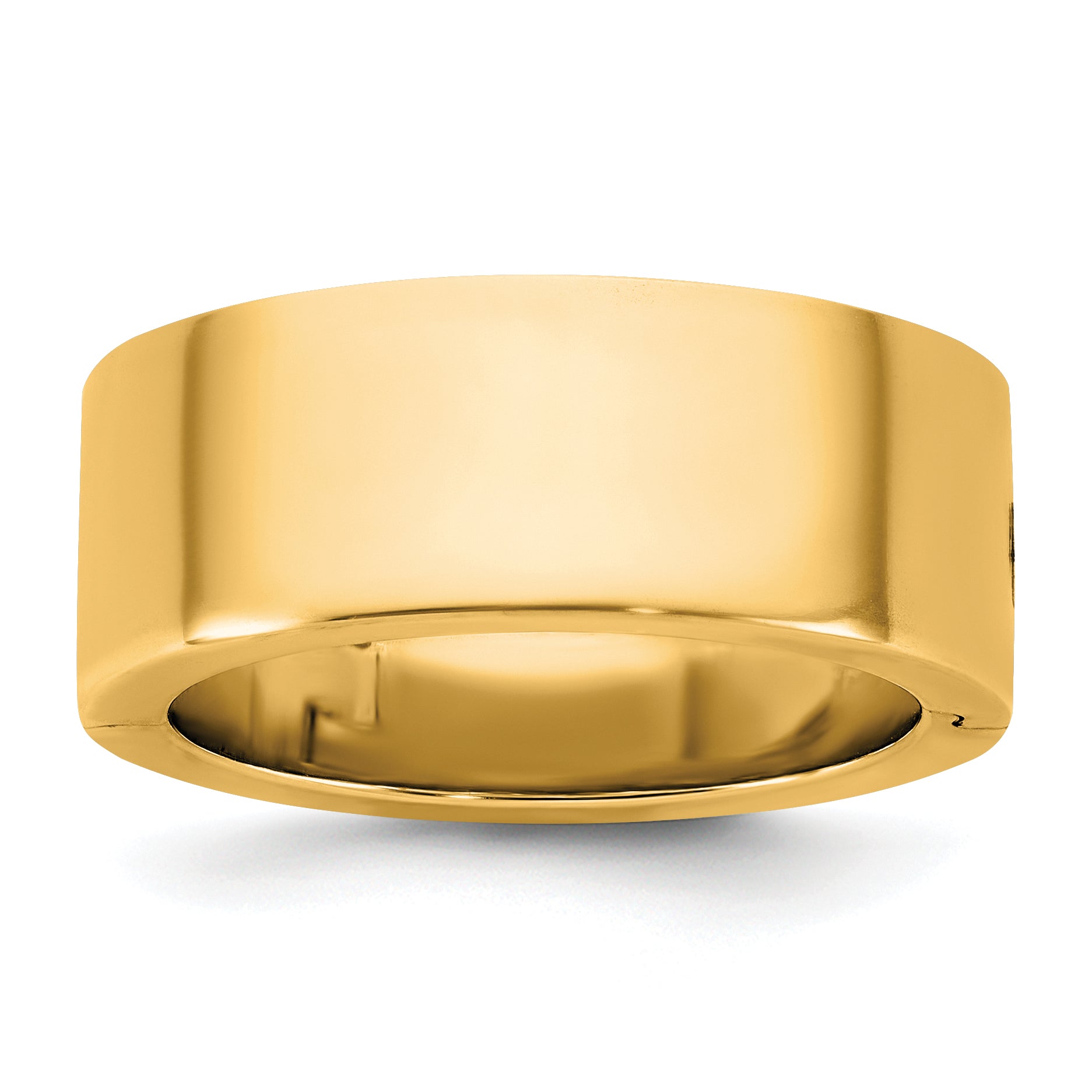 14ky CLIQ 8mm Hinged Flat Wedding Band Size 12.5