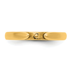 14ky CLIQ Hinged Cathedral Solitaire Peg Set Engagement Ring Mounting (No Stones Included)