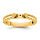 14ky CLIQ Hinged Cathedral Solitaire Peg Set Engagement Ring Mounting (No Stones Included)