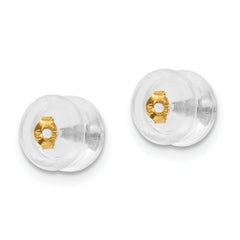 Silicone Sliders 14K YG Mushroom 1 Pair