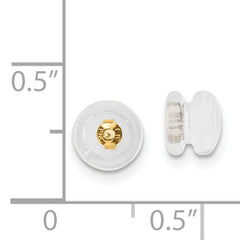 Silicone Sliders 14K YG Mushroom 1 Pair