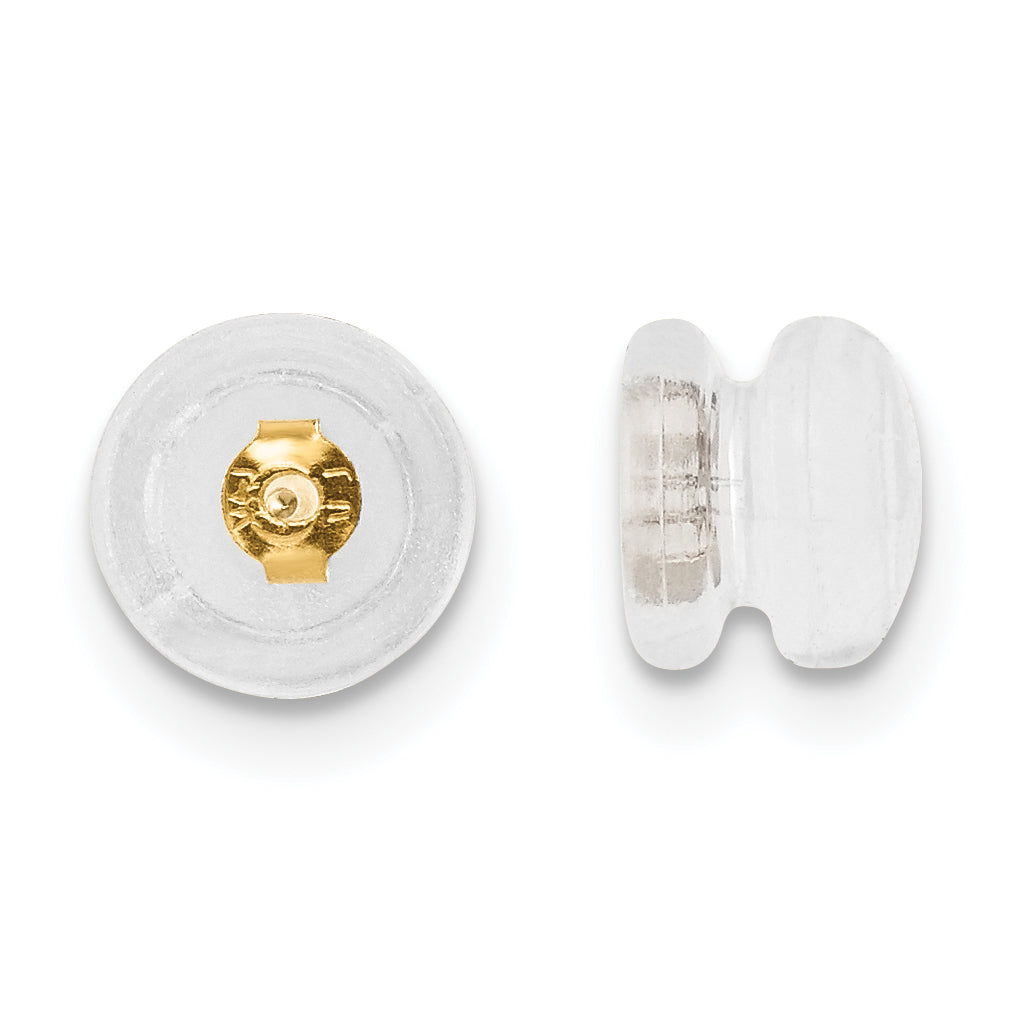 Silicone Sliders 14K YG Mushroom 1 Pair