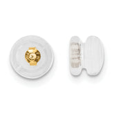 Silicone Sliders 14K YG Mushroom 1 Pair