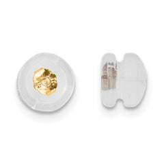 Silicone Sliders 14K YG ScrewBack Mushroom 1 Pair