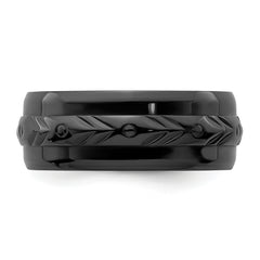 Black Zirconium Polished 8mm Band