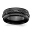 Half-Round Wedding Band in Black Zirconium, 8mm - Sophia Jewelers