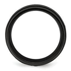 Black Zirconium Polished and Diamond-cut 8mm Band
