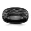 Ridged-Edge Half-Round Wedding Band in Black Zirconium, 8mm - Sophia Jewelers