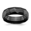 Hammered Wedding Band in Black Zirconium, 7mm - Sophia Jewelers