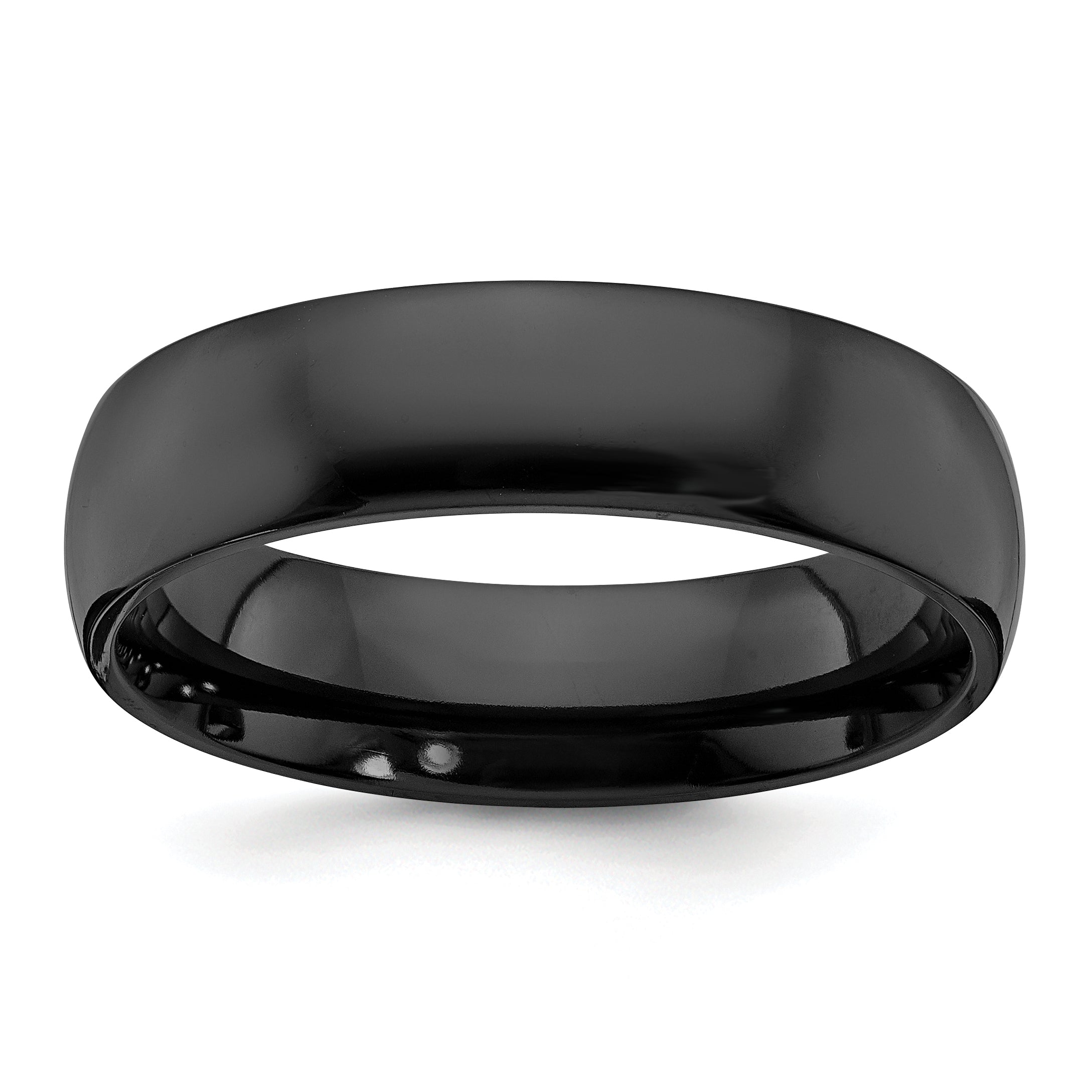 Black Zirconium Polished 6mm Band