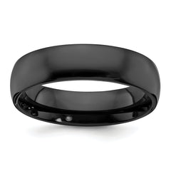 Black Zirconium Polished 6mm Band