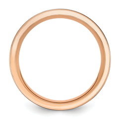 Black Zirconium Brushed and Polished Rose IP-plated 8mm Band