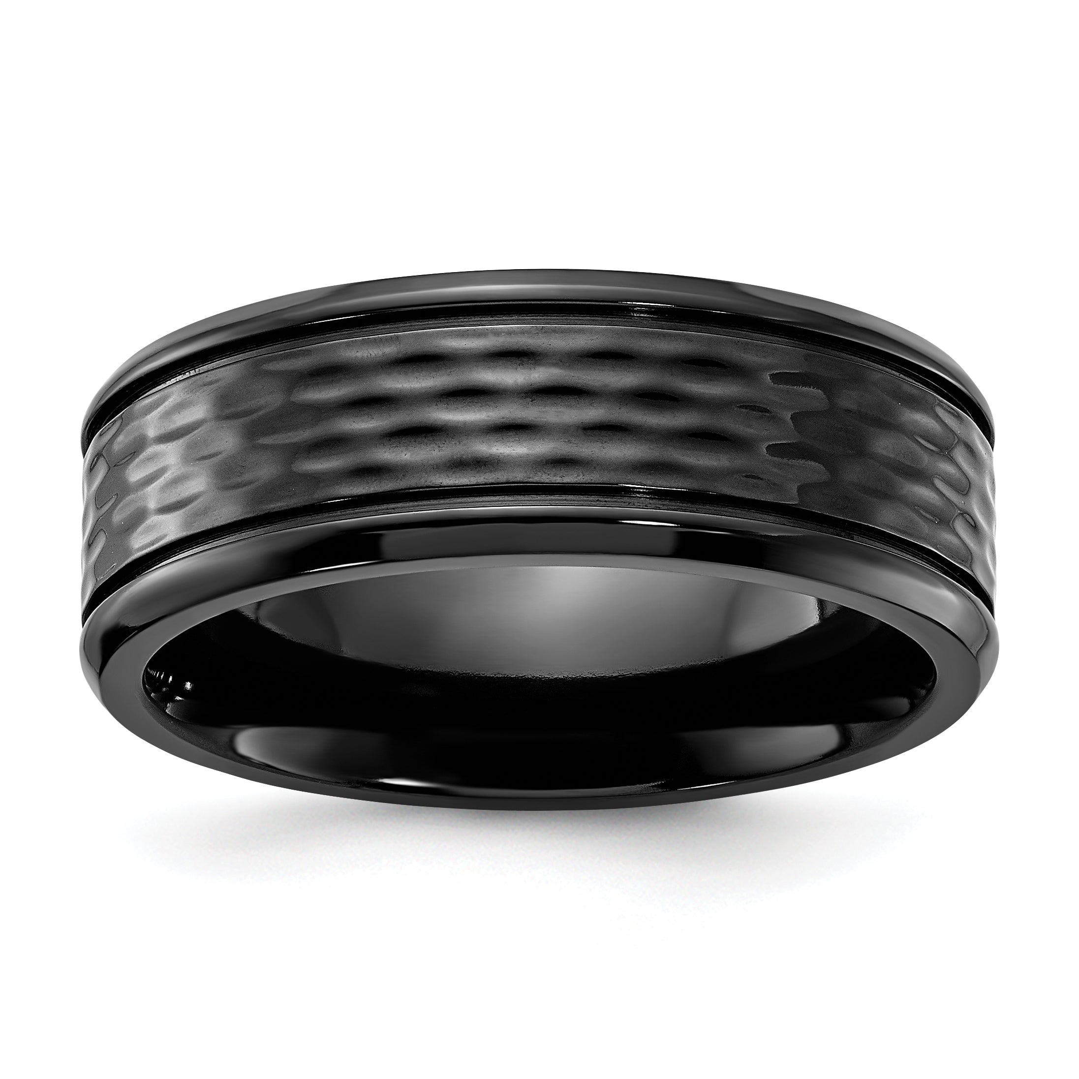 Black Zirconium Polished 8mm Band