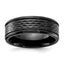 Beveled-Edge Wedding Band in Black Zirconium, 8mm Textured - Sophia Jewelers