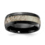 Antler Inlay Wedding Band in Black Zirconium, 8mm - Sophia Jewelers