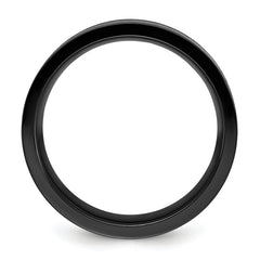 Black Zirconium Polished with Black Star Sandstone Inlay 8mm Band