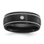 Men's Brushed Cubic Zirconia Zirconium Wedding Band 8mm, Size 8–13 - Sophia Jewelers