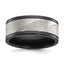 Men's Statement Wedding Band in Black Zirconium, 9mm - Sophia Jewelers