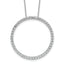 14k White Gold 1 1/2 carat Lab Grown Diamond VS+ F+ Complete 18 inch Circle Slide Necklace
