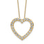 14k 1 3/8 carat Lab Grown Diamond VS/SI+ G+ Complete 18 inch Heart Necklace
