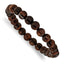 8mm Red Tiger's Eye Agate Beaded Stretch Bracelet