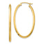14k 2mm Oval Hoop Earrings