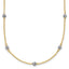 14K Two-tone Diamond Cut Beads w/ 2in Ext Necklace