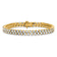 14k 10 1/2 carat Lab Grown Diamond VS+ F+ Complete Round Double Row Tennis Bracelet