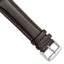 Dark Brown Leather Watch Band in Chronograph Style, 22mm