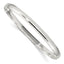Sterling Silver 925 Polished Bangle Bracelet with Solid Slip-On Design
