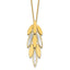 14K Two-tone Polished/Dia-cut Fancy w/1in ext. Necklace