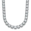 14k White Gold 53 7/8 carat Lab Grown Diamond VS/SI+ G+ Complete Round 22 inch Straight Tennis Necklace