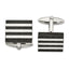Stainless Steel Carbon Fiber Square Cuff Links