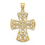 10K Yellow Gold Filigree Cross Charm