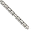 Stainless Steel Brushed and Polished Cross Link Bracelet for Men