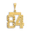 14K Small Diamond-cut Number 84 Charm