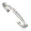 Sterling Silver 925 Cuff Bracelet with Rhodium Hammered Finish