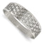 Stainless Steel Polished Flower Cut-out Hinged Bangle Bracelet for Women