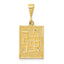 14k Gold Men's Strength Pendant with Polished Textured Finish