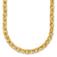 14k Polished And Brushed 6.5mm Fancy Cable Chain 18 inch Necklace