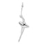 Sterling Silver 925 Ballerina Pendant with Polished Elegant Design