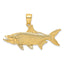 14K 3-D Textured Oxeye Tarpon Fish Charm