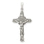 Sterling Silver 925 Polished Iona Crucifix Pendant Elegant Antique Design