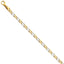 14K Two-Tone Gold Fancy Link Bracelet with Polished Finish