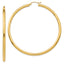 14K Polished 3mm Lightweight Tube Hoop Earrings