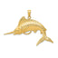 14K Gold Marlin Pendant for Men Solid, Casted, Bold Design