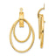 14K Gold Polished Double Oval Earring Jackets for Women