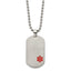 Titanium Medical ID Necklace with Red Enamel, Engravable & Gift Ready