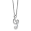 Sentimental Expressions Sterling Silver Rhodium-Rhodium-Plated CZ Music 18in Necklace
