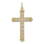 14k 1 carat Lab Grown Diamond VS/SI+ G+ Complete Budded Fashion Cross Pendant